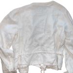 J.Crew  Womens‎ 100% Linen Embroidered Jacket Size 10 Ivory Top Photo 4