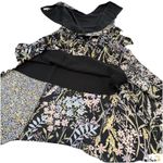 Calvin Klein Calvin Klein Mixed Floral Print Hanky Hem Chiffon Sleeveless Midi Dress Size 14 Photo 9