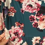 Eliza J Teal Green & Pink Floral Long Sleeve Long Maxi Dress Women Sz 14 Photo 10