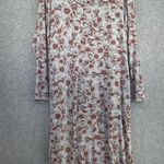 LuLaRoe  Women's Long Cardigan Long Sleeve Gray Floral Ribbed Size Medium Photo 1