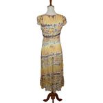 Louise Orop Sheer‎ Cover Up Dress Small Short Sleeve Boho Resort Photo 4