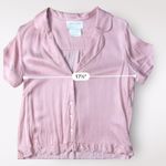 BHLDN  Mauve‎ Pink Satin Juniper Pajama Top Size S Photo 6