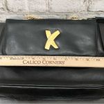 Vintage PALOMA PICASSO Italian Black Leather Gold Chain Shoulder Bag Photo 13