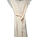 JOIE Magdelen 100% Silk Peach Cream Lace Baby Pink Midi Dress Size XS Photo 4