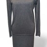 Ann Taylor Petite Gray Long Sleeve Mock Turtleneck Sweater Dress Size SP Photo 0