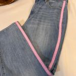 Talbots  Modern Ankle Blue Jeans with Pink Side Stripes Women’s Size 14 Photo 6