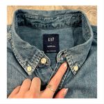 Gap Classic Blue Denim Long-Sleeve Shirt for Men Photo 2