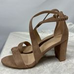 Rampage  suede taupe size 10 cross strap Nell-heels Photo 1