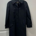 Pendleton Black Wool Lining Trench Coat Size 2 Petite Photo 0