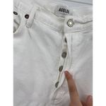 AGOLDE Riley High Rise Straight Cropped Whip White Denim Jeans Size 32 Photo 48