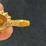 Roma  Gold tones and pearl gemstone pendant and earrings Photo 3