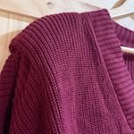 Pistola NWT - REVOLVE  - Camille V-Neck Shoulder Pad Sweater in MERLOT red - M Photo 7