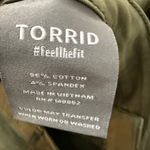 Torrid NWT Women  Green Crop WideLeg Stretch High-Rise Patch Pocket Pants Size 24 Photo 5