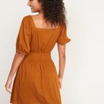 Old Navy  Puff-Sleeve Waist-Defined Smocked Mini Dress Photo 3