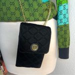 Liz Claiborne cross-body bag quilted velvet flap with snap and zipper pocket Photo 0