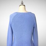 Talbots  Pointelle Raglan Crew Neck Knit Sweater Blue XS Photo 5