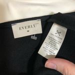 Everly Black Lace Front Short Sleeve Shift Dress Photo 3