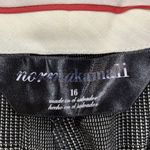 Norma Kamali Size 16 Pants Trouser Black Mini Plaid Straight Leg Mid Rise Career Photo 2