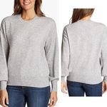 Anthropologie Ella Moss Maggie Heather Grey Puff Sleeve Knit Sweater Small Photo 1