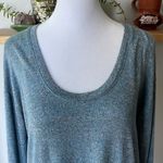 Gap Heather Blue Scoop Neck Long Sleeve Knit Top Size XS Photo 1