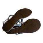 Sam & Libby Silver Flat Sandals Size 9 Photo 2