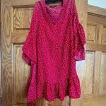 Lulus  - Whole Heart Red Polka Dot Wrap Dress Photo 1