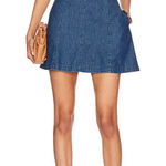 Free People  Cotton Cheyenne Denim Mini Dress w/ Pockets & Statement Sleeves Photo 0