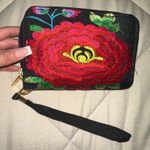 MEXICANA Black and Red Floral Wallet Photo 0