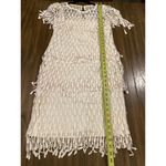 Vintage Cachet by Bari Protas Fringe Lace crochet Short Sleeve flapper Dress 5/6 Photo 6