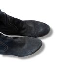 Sofft Black Suede Slouch Boots Women's Size 8 Western Stitch Detail Fall Photo 2