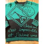 Looking Good Knits Womens‎ Sweater Size L Vintage Multicolor Knit Pullover Black Size L Photo 6