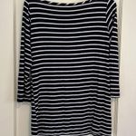 Black and white striped long wide neck women’s shirt Photo 6