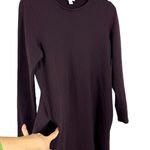 Pure Jill Burgandy Pima Cotton Modal Spandex Shift Dress Pockets Size Small Photo 5