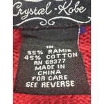 Crystal Kobe Sweater Vest Womens 1X Red Christmas Snowman Tree Holiday Ugly Photo 3