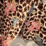 Nicole Miller Leopard Floral Jacket Womens 8 Brown Pink Career Feminine Coquette Photo 8