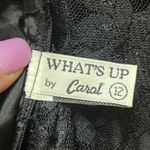 Vintage Black Dress What’s Up by Carol Prom Goth Wedding Lace 80s 2 4 6 Photo 8