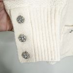 J. Crew Odette Sweater Lady Jacket with Jewel Buttons Crochet Trim Beige Size S Photo 5