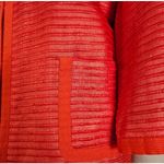 Anne Klein $395 100% Silk Bolero Jacket Size 6P Petite Red Christmas Valentines Photo 1