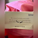 NYDJ  Marilyn Straight Leg Crop Jeans Pink Flamingo Fray Cuffed Leg NWT Size 18W Photo 11