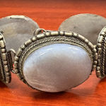 Vintage Ethnic Style Statement Bracelet with Assorted Gemstones Boho Jewelry‎ Silver Photo 0