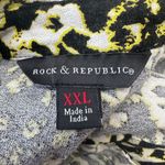 Rock & Republic Rock &‎ Republic Abstract Print Button Down Blouse Long Sleeve Career Womens XXL Photo 4