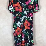 Thalia Sodi Black Floral Faux-Wrap Ruffled Dress NWT SMALL Photo 3