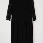 Anne Klein Black Modest Lace Front Dress Size 8 Photo 4