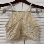 Lace Crop Top 👑 Tan Size M Photo 1