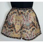 Women’s Graffiti Collage Shorts SMALL by Dazzle Funky Eccentric Black Photo 1