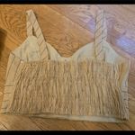 Pinstripe pants and crop top matching set two piece pant set size M Tan Size M Photo 7