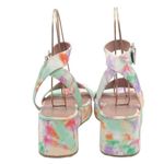 ASOS NWT Tatiana Flatform Ankle Wrap Sandals Bright Pastel Cloud Tie Dye Size 10 Photo 9