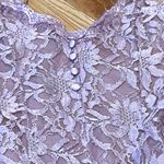 Mi Ami Lace Button Front Teddy Bodysuit Lilac Purple Adjustable Straps Layering Size M Photo 4