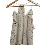 Greylin  cream ruffle‎ spaghetti strap top size Small Photo 0