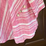 Habitat NWOT  Linen Asymmetric Hem Top
Red White Size XL Photo 3